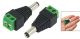 Male DC Power Plug Connector terminal For TVI CCTV Cameras Pack of 100