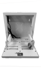 AVA CCTV Lockable Wall Mount Case Lock Box Safe Box for DVR 15x15x5 With Fan-Lock - White 