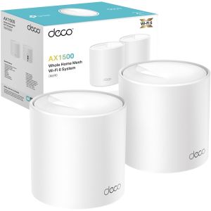 TP-Link Deco X10 AX1500 Whole Home Dual-Band Mesh Wi-Fi 6 System, AI-Driven Pack of 2