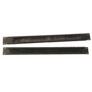 AVA 19 Inch 1U Brush Strip Black