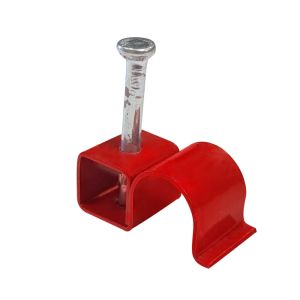 Round Metal Cable Clips 8.75mm Red – Pack of 100