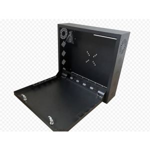 AVA Large Metal Lockable CCTV NVR DVR Enclosure Lock Saftey Box 58x55x15 -Black
