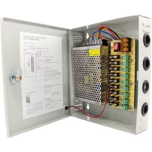 PACE Professional 9 Channel 12V 10A CCTV Camera Power Supply 120W with PTC Fuse